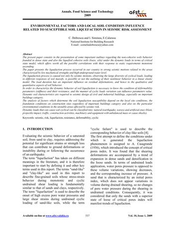 Más sobre Factores Ambientales y Condición Local del Suelo Influenciando