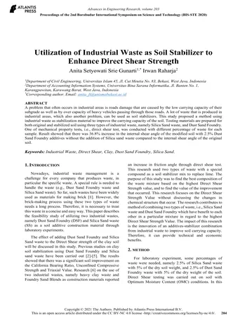 Más sobre Utilización de Residuos Industriales como Estabilizador del Suelo para Mejorar el Comportamiento al Corte